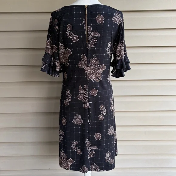 •Ronni Nicole• Ruffle Sleeve Floral Pullover Dress - Size 10 - Picture 6 of 9